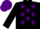 Silk - Black, purple stars, black sleeves, purple cap
