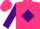 Silk - Hot pink, purple horseshoe, purple diamond sleeves