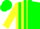 Silk - Yellow and green halves, green stripes on yellow sleeves, green cap