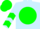 Silk - Light blue, white 'uf' on white circled green ball, green chevrons on sleeves, green cap