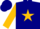 Silk - Navy, navy 'cp' on gold star on back, navy bar on gold sleeves