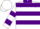 Silk - White, purple hoops, purple collar & epaulets, purple bars on sleeves