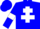 Silk - Blue body, white cross of lorraine, blue arms, white armlets, blue cap