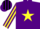 Silk - purple, Yellow star, yellow striped sleeves, purple cap, black stripes