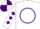 Silk - White, purple circle, purple diamonds on sleeves, white and purple quartered cap