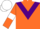 Silk - Orange, purple chevron, purple armlets on white sleeves, white cap