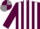Silk - MAROON and WHITE STRIPES, maroon and grey quartered cap