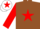 Silk - BROWN, red star and sleeves, white cap, red star