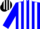 Silk - Blue, white stripes, white circled 'g', white stripes on sleeves