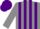 Silk - grey, purple stripes, purple cap