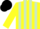 Silk - Yellow & light green stripes, yellow sleeves, black cap