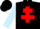 Silk - Black, red cross of lorraine, light blue sleeves, black cap