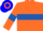 Silk - Orange, royal blue hoop and armlets, blue and orange hooped cap
