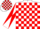 Silk - White and red check, diabolo on sleeves