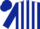 Silk - Dark blue and white stripes, dark blue cap