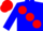 Silk - Blue body, red large spots, blue arms, red cap
