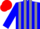Silk - blue, grey stripes, red cap