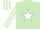 Silk - Light green, white star, white and light green striped sleeves and cap