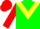 Silk - green, yellow chevron, red sleeves, red cap