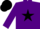 Silk - purple, black star, black cap