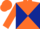 Silk - orange, dark blue diabolo, orange sleeves, dark blue diablo, orange cap