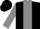 Silk - Black, fuschia outlined black emblem on grey panel, fuschia cuffs on sleeves