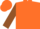 Silk - Orange, brown 'h' on back, orange diamond stripe on brown slvs