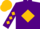 Silk - Purple, gold 'crk' in diamond frame, gold diamonds on sleeves, purple and gold cap