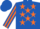 Silk - Royal blue, orange stars, orange stripe on sleeves, orange stars on royal blue cap