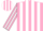 Silk - Candy pink and white stripes