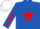 Silk - Royal blue, red star & stars on sleeves, white cap
