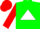 Silk - Green, white triangle, red sleeves, red cap