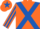 Silk - Orange, Royal Blue cross belts, striped sleeves and star on cap