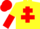 Silk - Yellow, red cross of lorraine, halved sleeves, red cap