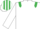 Silk - WHITE, EMERALD GREEN epaulets, striped cap