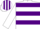 Silk - white and purple hoops, striped cap