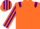 Silk - Orange, purple epaulets, striped sleeves and cap