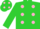 Silk - Lime green, pink spots and cap