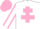 Silk - White body, pink cross of lorraine, white arms, pink seams, pink cap