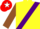 Silk - YELLOW, purple sash, brown sleeves, red cap, white star