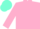 Silk - Aqua, pink diamond frame, aqua cap