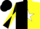 Silk - Black and yellow halves, black 'c/s' on white star, black and yellow diagonal quartered slvs, black cap