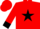 Silk - Red, black cuffs, star emblem