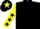 Silk - Black, yellow sleeves, black stars, black cap, yellow star