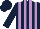 Silk - Dark blue & mauve stripes