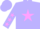 Silk - Pale blue, lilac star, lilac stars on sleeves, lilac stars on pale blue cap