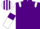 Silk - Purple, white epaulets, white sleeves, purple armlets, striped cap