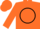 Silk - Orange, black circle and 'pr', orange sleeves