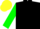 Silk - Black, Yellow Stripe On Green Sleeves, Yellow Cap