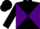 Silk - Black, purple diagonal quarters, black cap